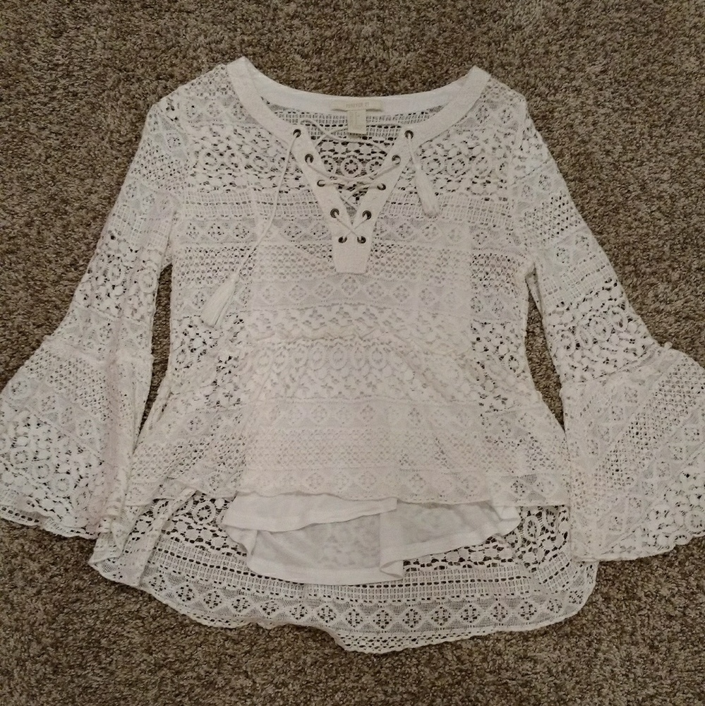 White lace blouse